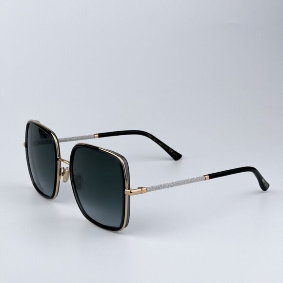 Jimmy Choo Women Black Gold Grey Square BRAND NEW Sunglasses JAYLA/S 02F7 - Picture 7 of 13